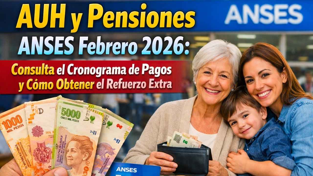 AUH y pensiones ANSES febrero 2026: consulta el cronograma de pagos y cómo obtener el refuerzo extra de