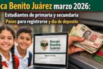 Beca Benito Juárez marzo 2026: estudiantes de primaria y secundaria, pasos para registrarse y día de depósito