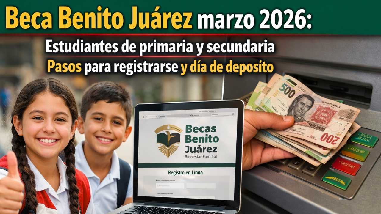 Beca Benito Juárez marzo 2026: estudiantes de primaria y secundaria, pasos para registrarse y día de depósito