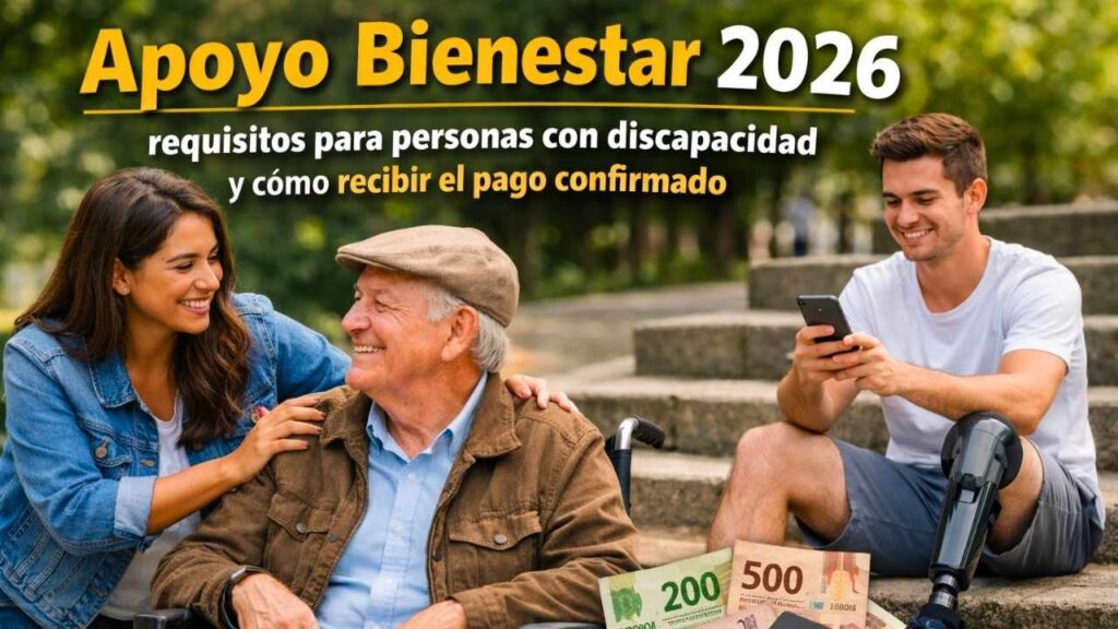 Apoyo Bienestar 2026: requisitos para personas con discapacidad y cómo recibir el pago confirmado