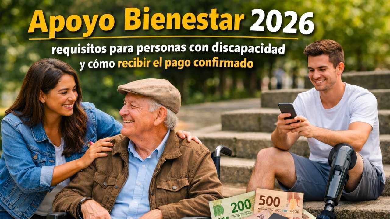 Apoyo Bienestar 2026: requisitos para personas con discapacidad y cómo recibir el pago confirmado