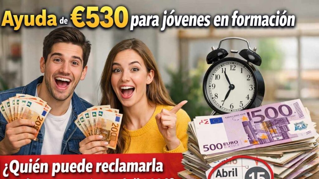 Ayuda de €530 para jóvenes en formación — quién puede reclamarla y cuándo se deposita en abril 2026