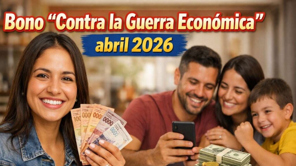 Bono “Contra la Guerra Económica” abril 2026: beneficiarios, pasos para reclamar en Patria y fecha de acreditación