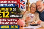 Pensión estatal británica: aumento de £12 semanales — quién califica y cuándo llega en abril 2026