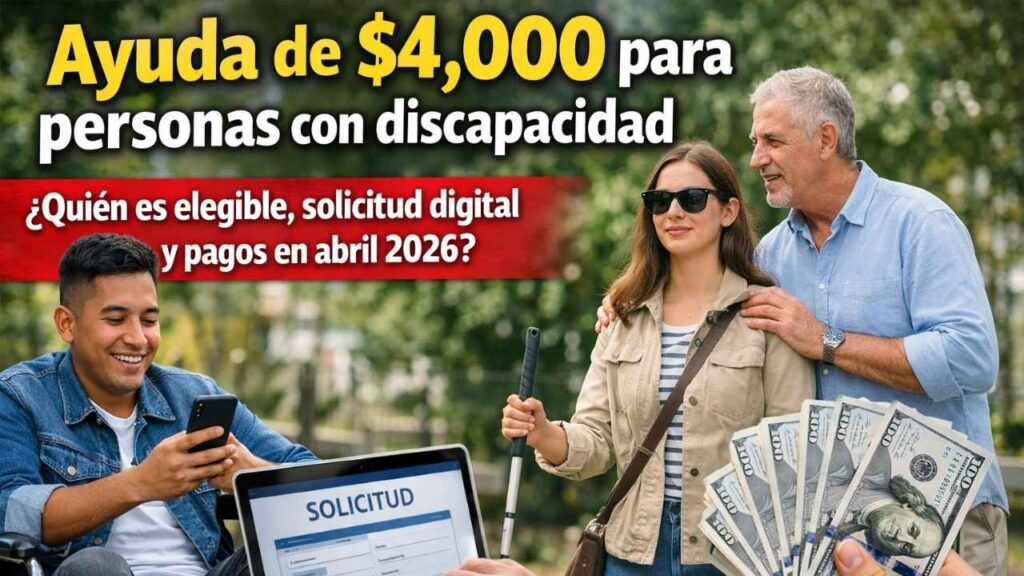 Ayuda de $4,000 para personas con discapacidad — quién es elegible, solicitud digital y pagos en abril 2026