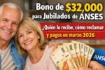 bono de $32,000 para jubilados de ANSES — quién lo recibe, cómo reclamar y pagos en marzo 2026