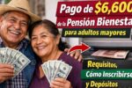 pago de $6,600 de la Pensión Bienestar para adultos mayores — requisitos, cómo inscribirse y depósitos en marzo 2026