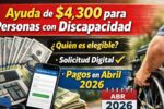 Ayuda de $4,300 para personas con discapacidad — quién es elegible, solicitud digital y pagos en abril 2026