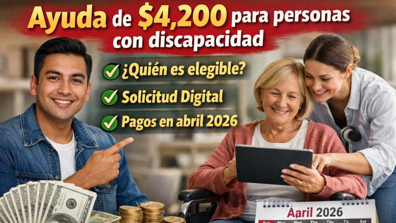 Ayuda de $4,200 para personas con discapacidad — quién es elegible, solicitud digital y pagos en abril 2026