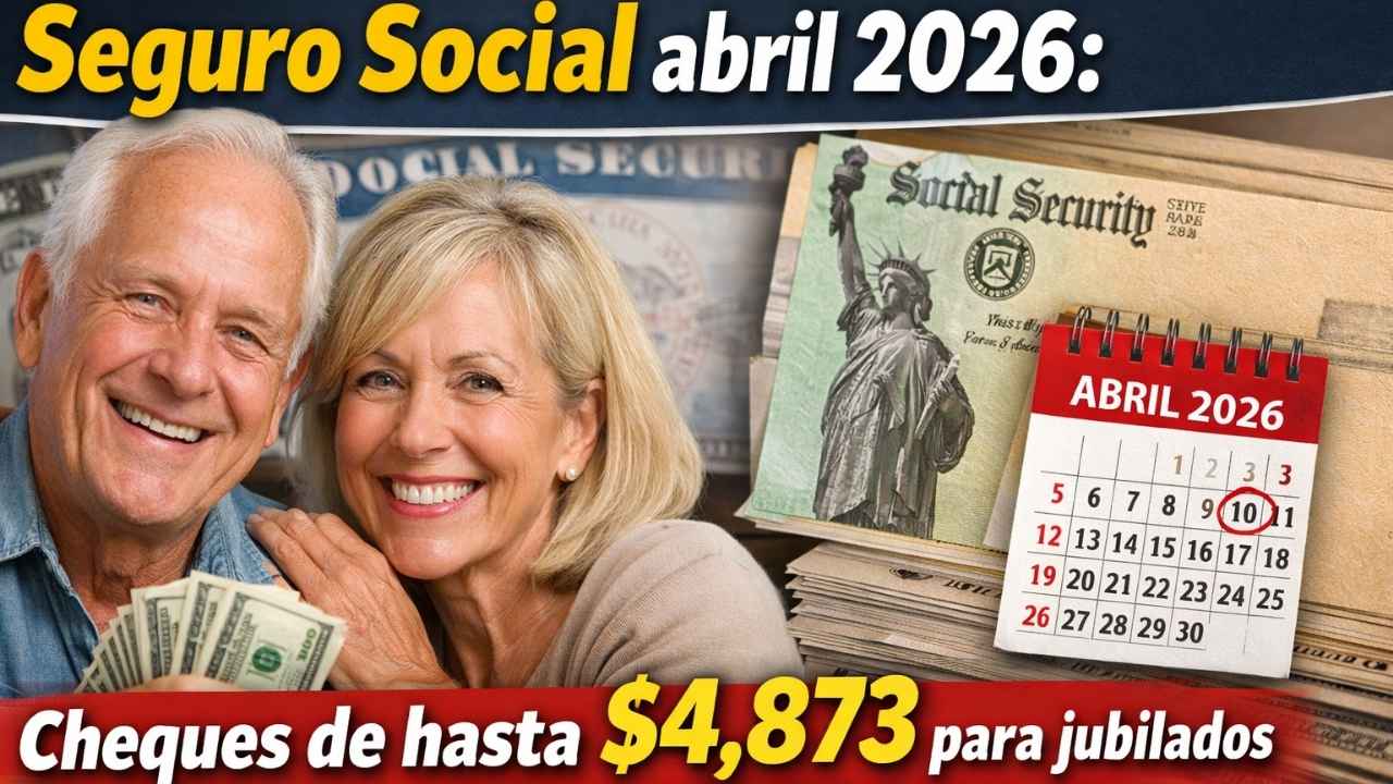 Seguro Social abril 2026: cheques de hasta $4,873 para jubilados, cómo reclamar y calendario oficial