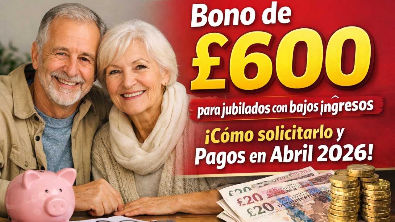 bono de £600 para jubilados con bajos ingresos — cómo solicitarlo y pagos en abril 2026