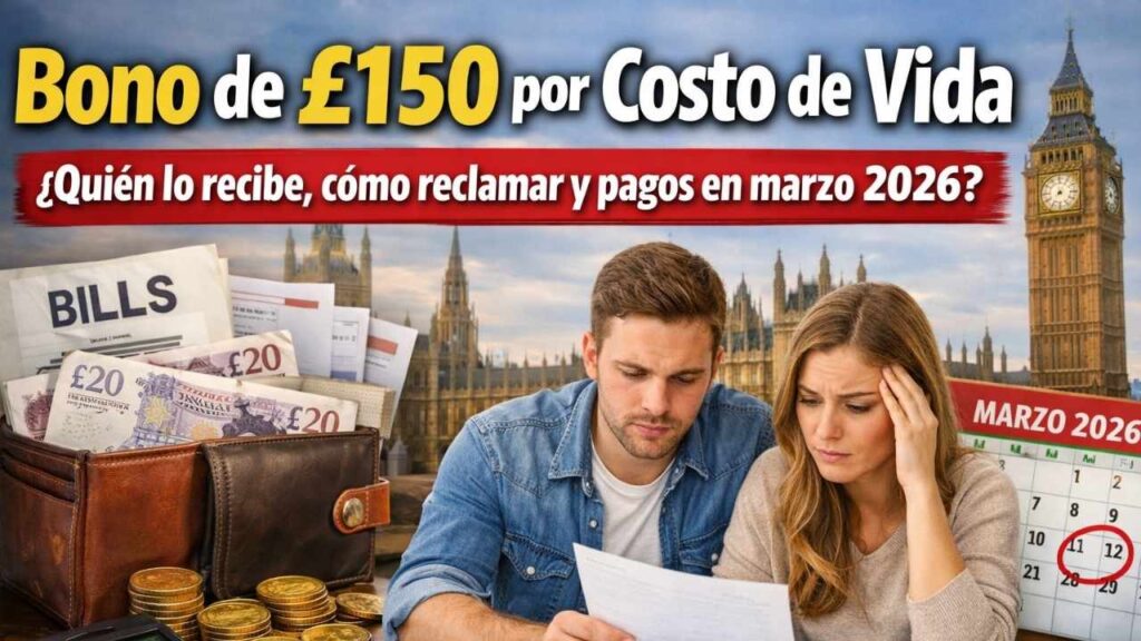 bono de £150 por costo de vida — quién lo recibe, cómo reclamar y pagos en marzo 2026