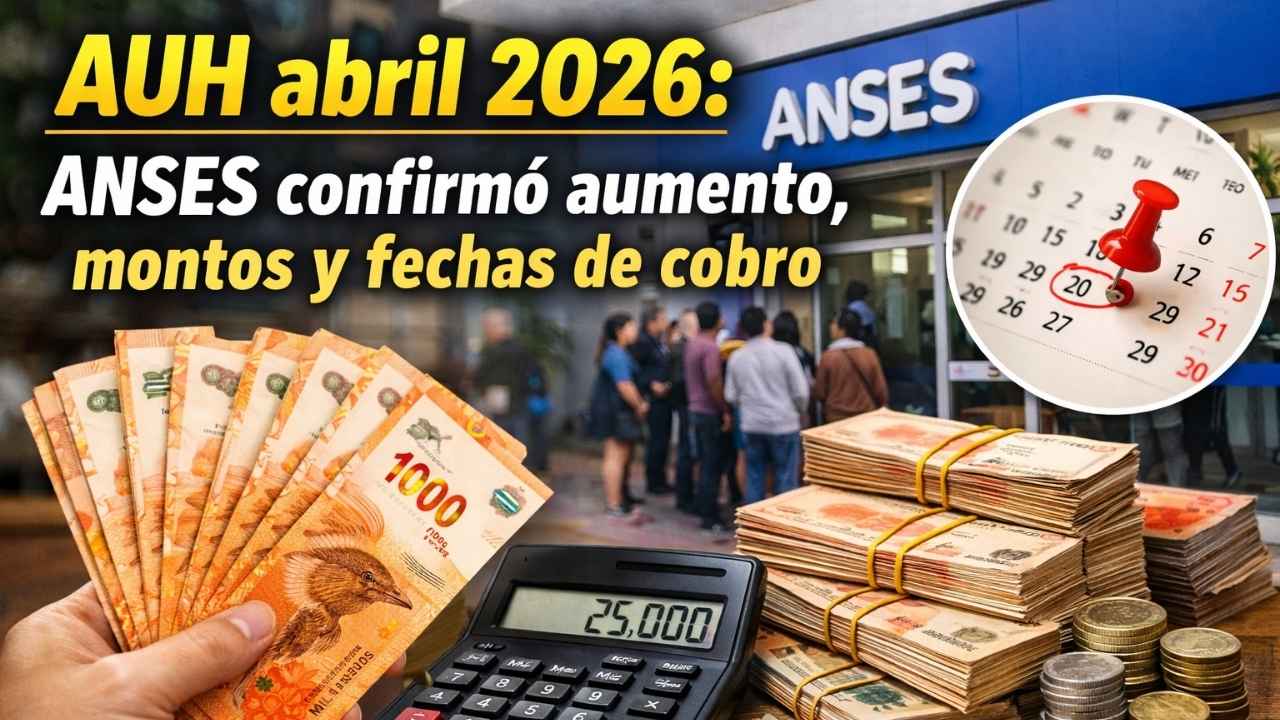 AUH abril 2026: ANSES confirmó aumento, montos y fechas de cobro