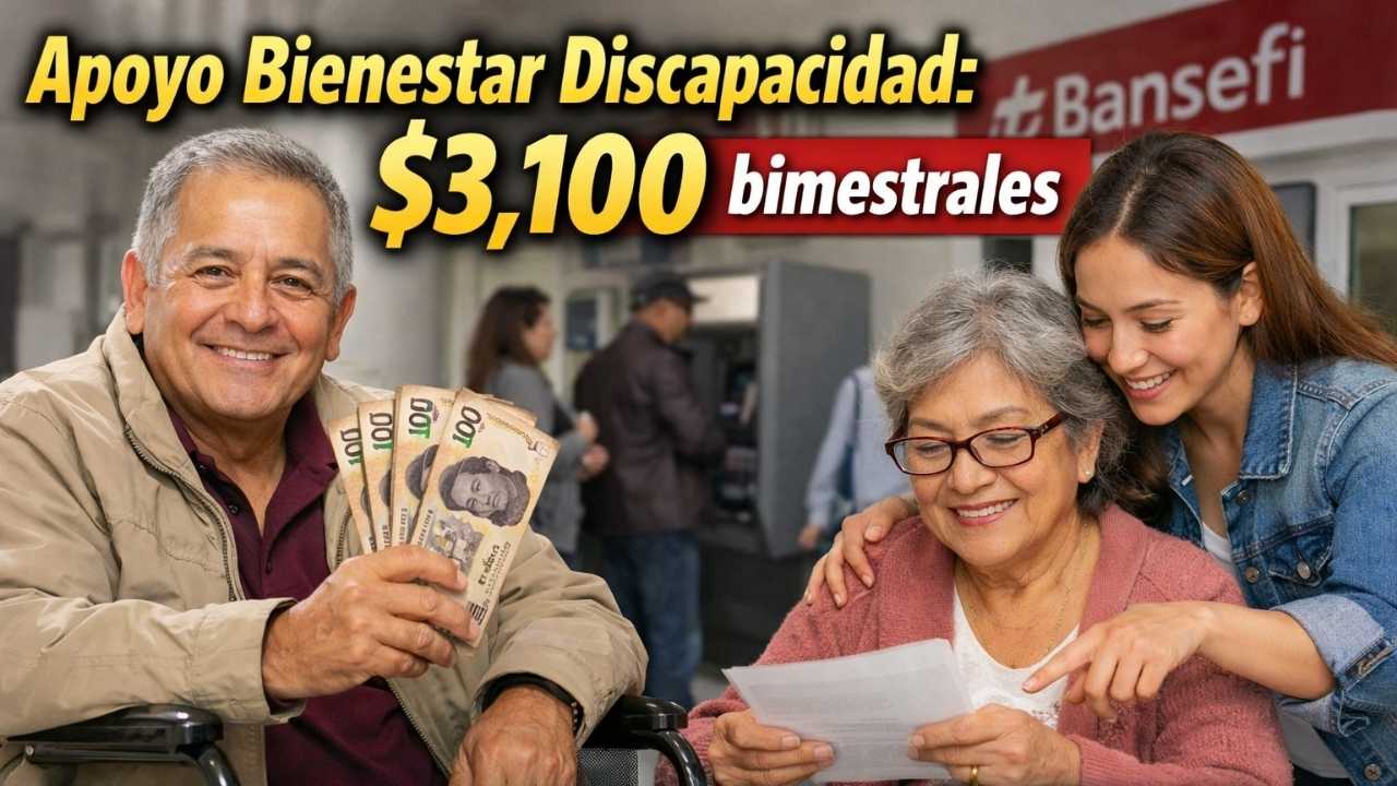 Apoyo Bienestar discapacidad: $3,100 bimestrales, cómo registrarse y cobrar en abril 2026