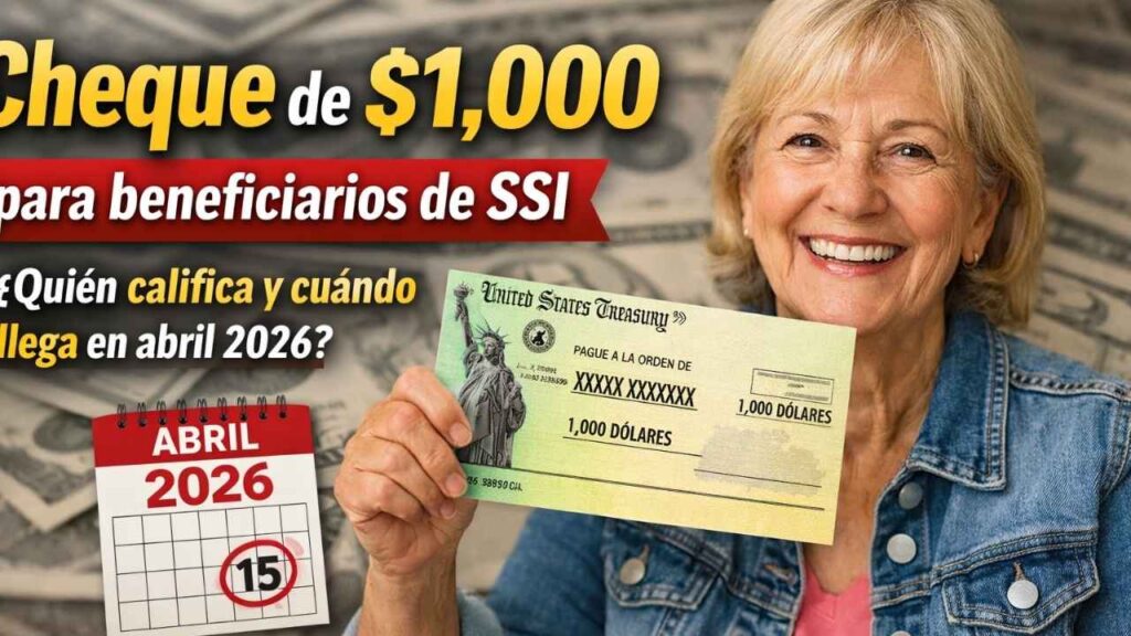 cheque de $1,000 para beneficiarios de SSI — quién califica y cuándo llega en abril 2026