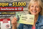 cheque de $1,000 para beneficiarios de SSI — quién califica y cuándo llega en abril 2026