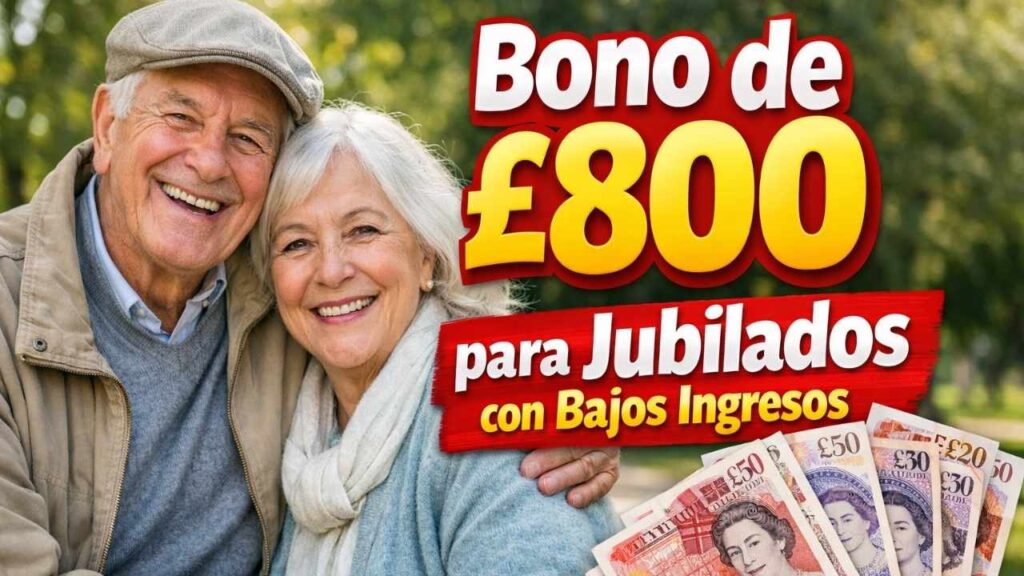 bono de £800 para jubilados con bajos ingresos — cómo solicitarlo y pagos en abril 2026