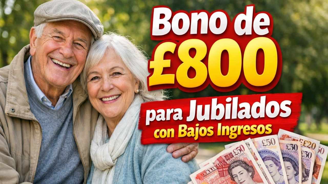 bono de £800 para jubilados con bajos ingresos — cómo solicitarlo y pagos en abril 2026