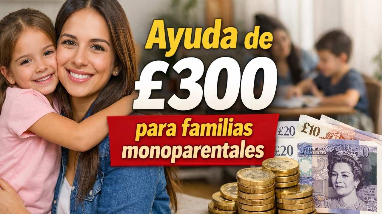 Ayuda de £300 para familias monoparentales — requisitos, formulario online y depósitos en marzo 2026