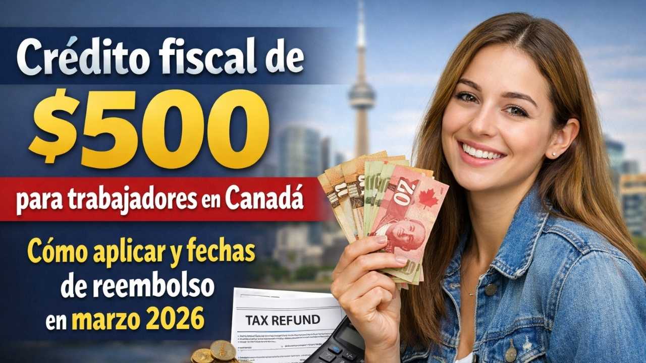 Crédito fiscal de $500 para trabajadores en Canadá — cómo aplicar y fechas de reembolso en marzo 2026