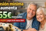 pensión mínima aumenta €65 mensuales — quién es elegible y pagos desde marzo 2026