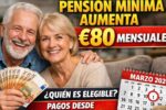 pensión mínima aumenta €80 mensuales — quién es elegible y pagos desde marzo 2026