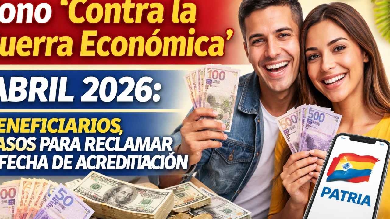Bono “Contra la Guerra Económica” abril 2026: beneficiarios, pasos para reclamar en Patria y fecha de acreditación
