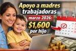 Apoyo a madres trabajadoras marzo 2026: $1,600 por hijo, cómo solicitar y fechas de depósito