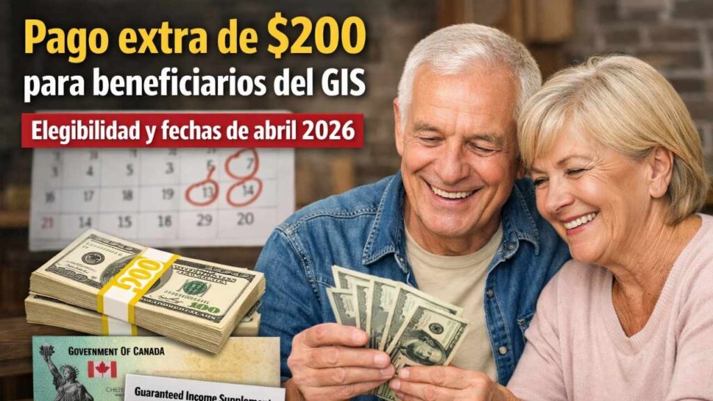 Pago extra de $200 para beneficiarios del GIS — elegibilidad y fechas de abril 2026