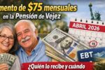 aumento de $75 mensuales en la Pensión de Vejez — quién lo recibe y cuándo se deposita en abril 2026