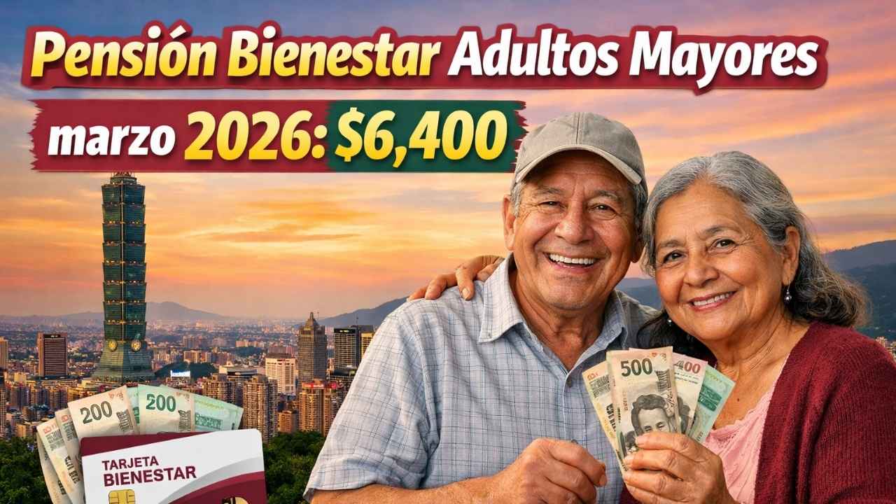 Pensión Bienestar Adultos Mayores marzo 2026: $6,400, requisitos y calendario de pago por apellido