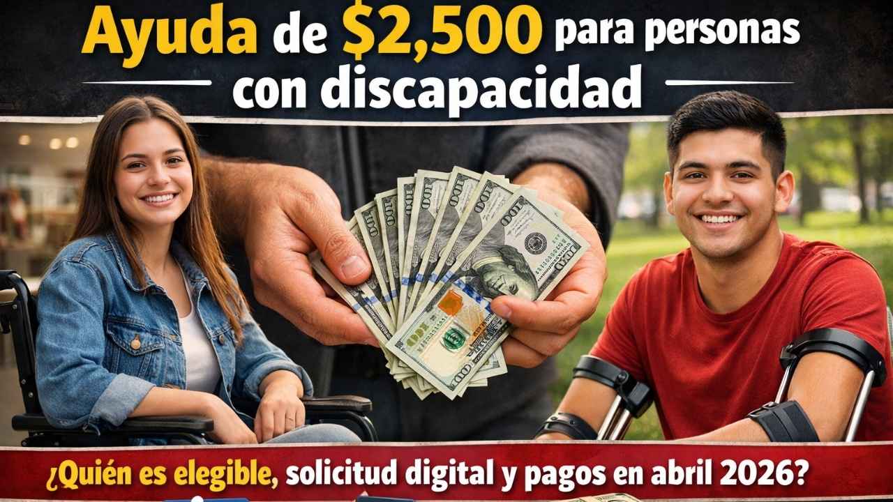 Ayuda de $2,500 para personas con discapacidad — quién es elegible, solicitud digital y pagos en abril 2026