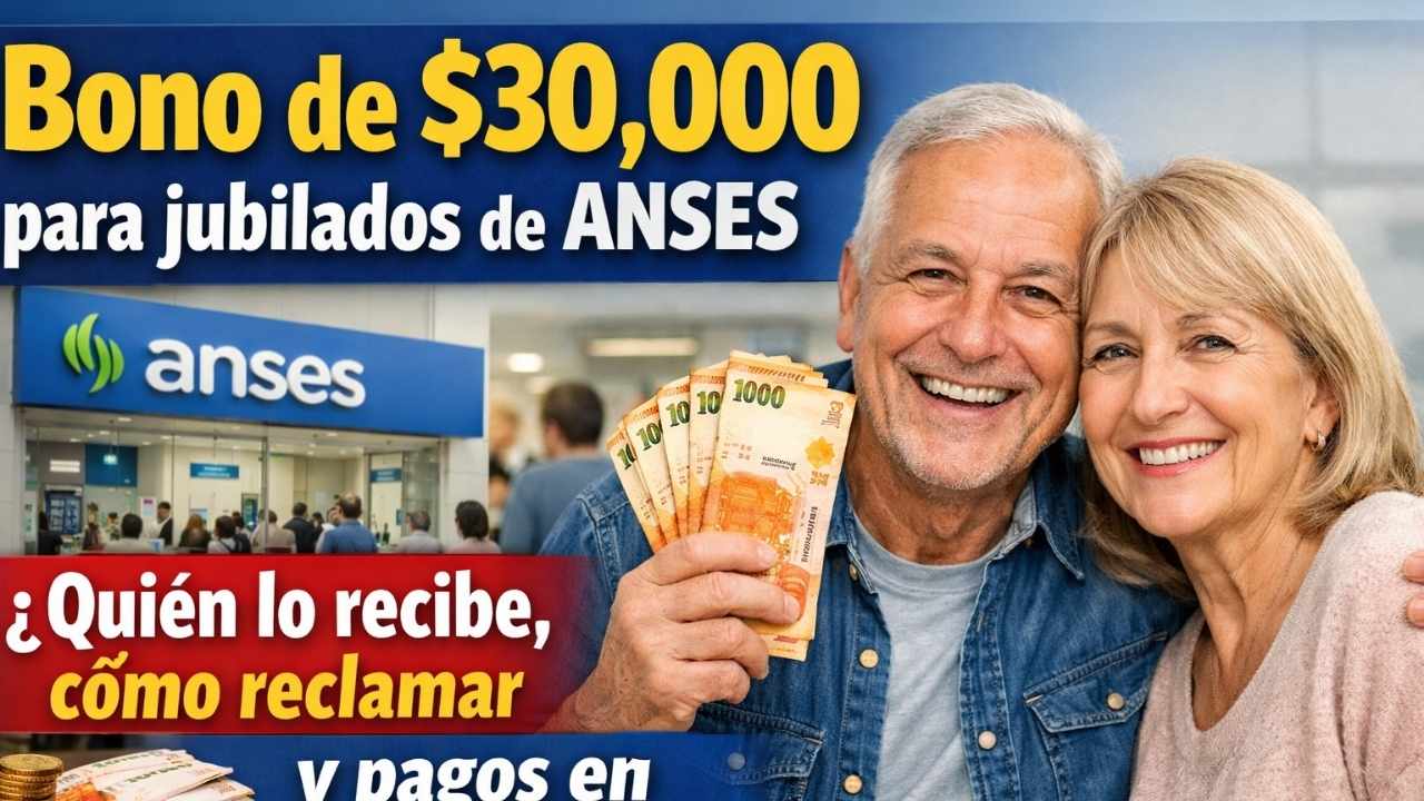 bono de $30,000 para jubilados de ANSES — quién lo recibe, cómo reclamar y pagos en marzo 2026
