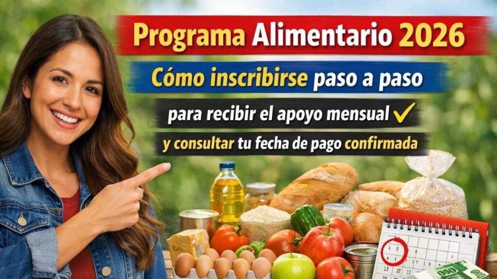 Programa Alimentario 2026: cómo inscribirse paso a paso para recibir el apoyo mensual y consultar tu fecha de pago confirmada