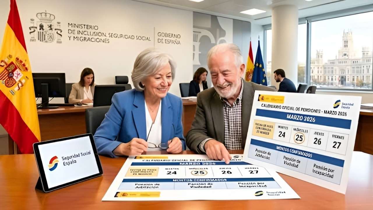 Pagos de pensiones marzo 2026: calendario oficial y fechas de cobro en bancos para pensionistas